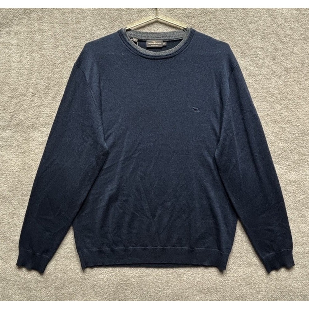 Rodd & Gunn 100% Pure New Wool Extra Fine Merino Sweater 2XL Midnight Blue NWT